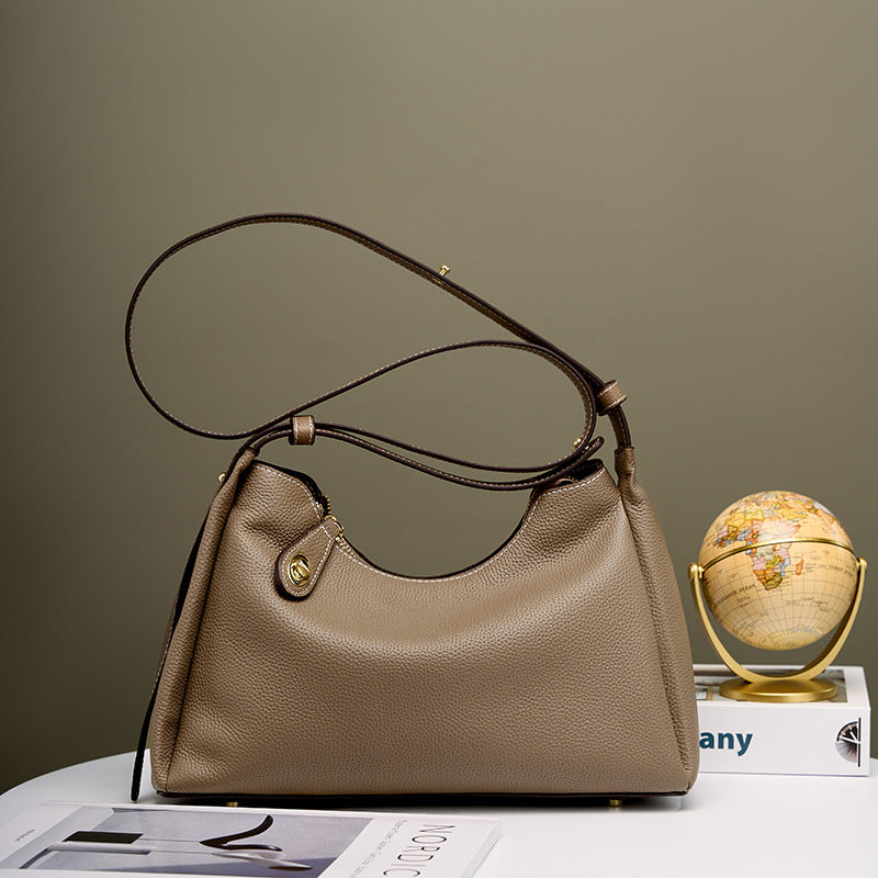 Sarah Express Retro Structured Leather Crossbody Shoulder Bag