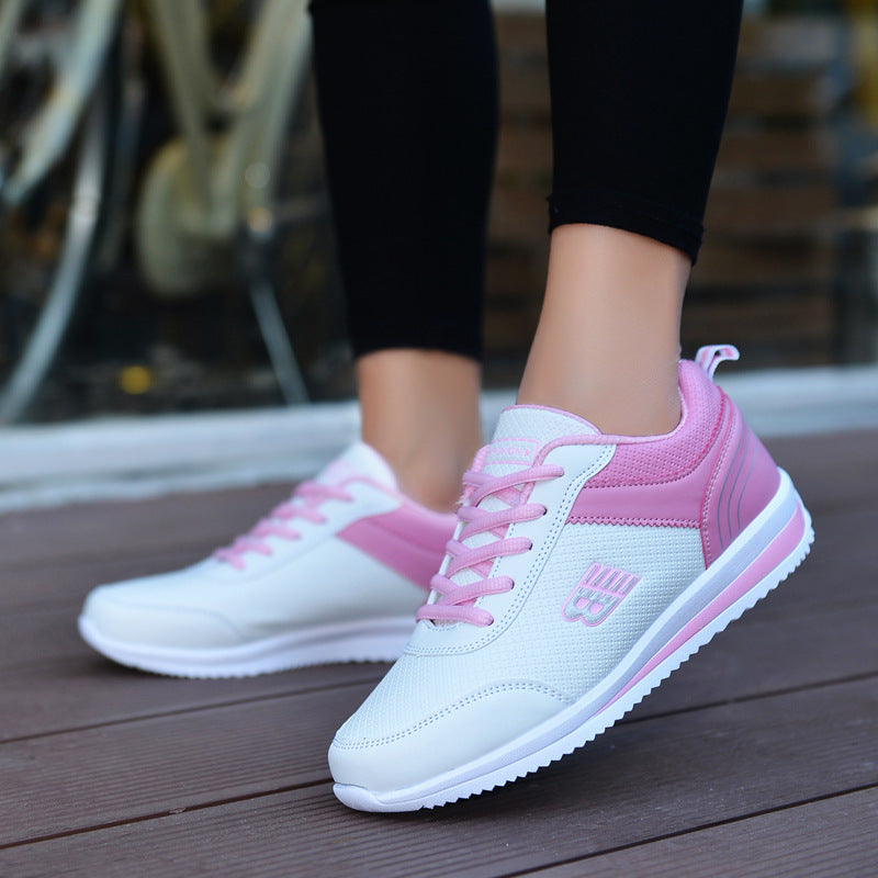 Sarah Express Women's Lace-Up Breathable Casual Sneakers