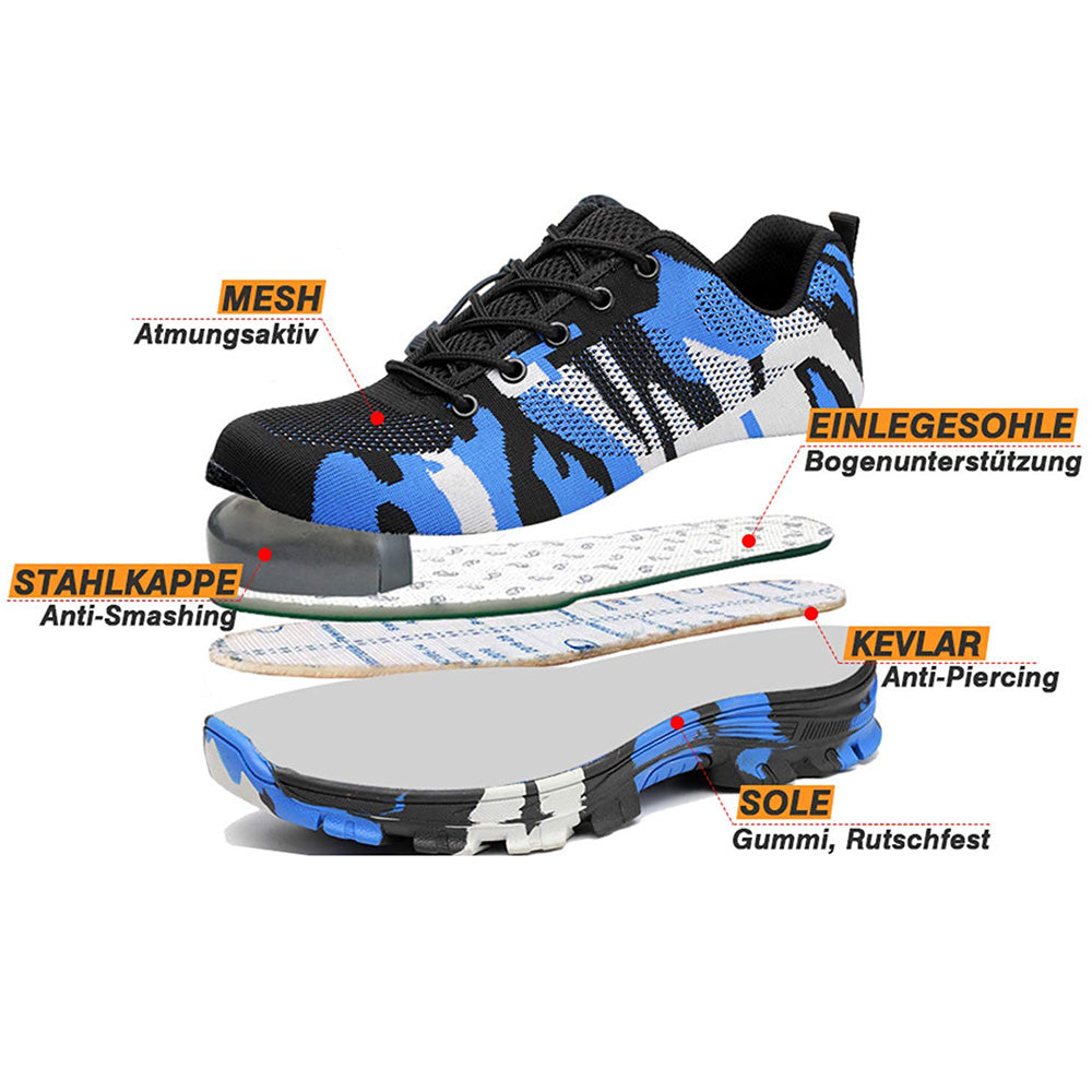 Sarah Express Camo Mesh Work Safety Boots