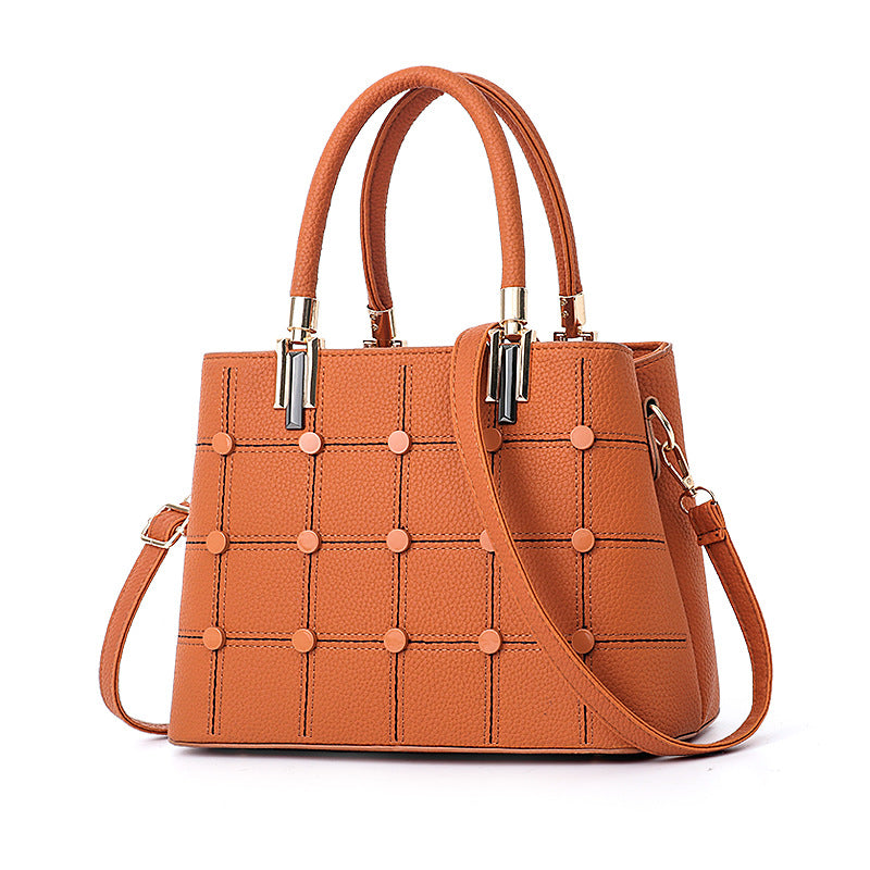 Sarah Express Structured Rivet Detail Handbag Earth yellow