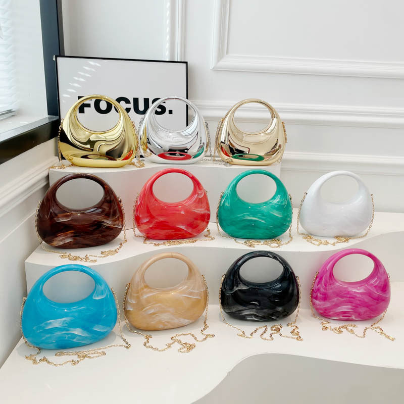 Sarah Express Moon Shaped Acrylic Box Evening Bag