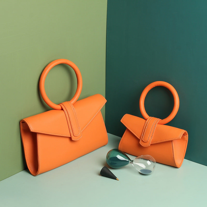 Sarah Express Structured Envelope Shoulder Bag with Ring Handle