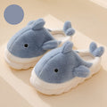 Sarah Express Plush Shark Indoor Bedroom Slippers Blue