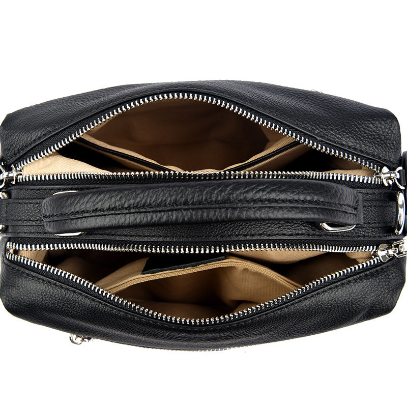 Sarah Express Full-Grain Cowhide Woven Shoulder Bag