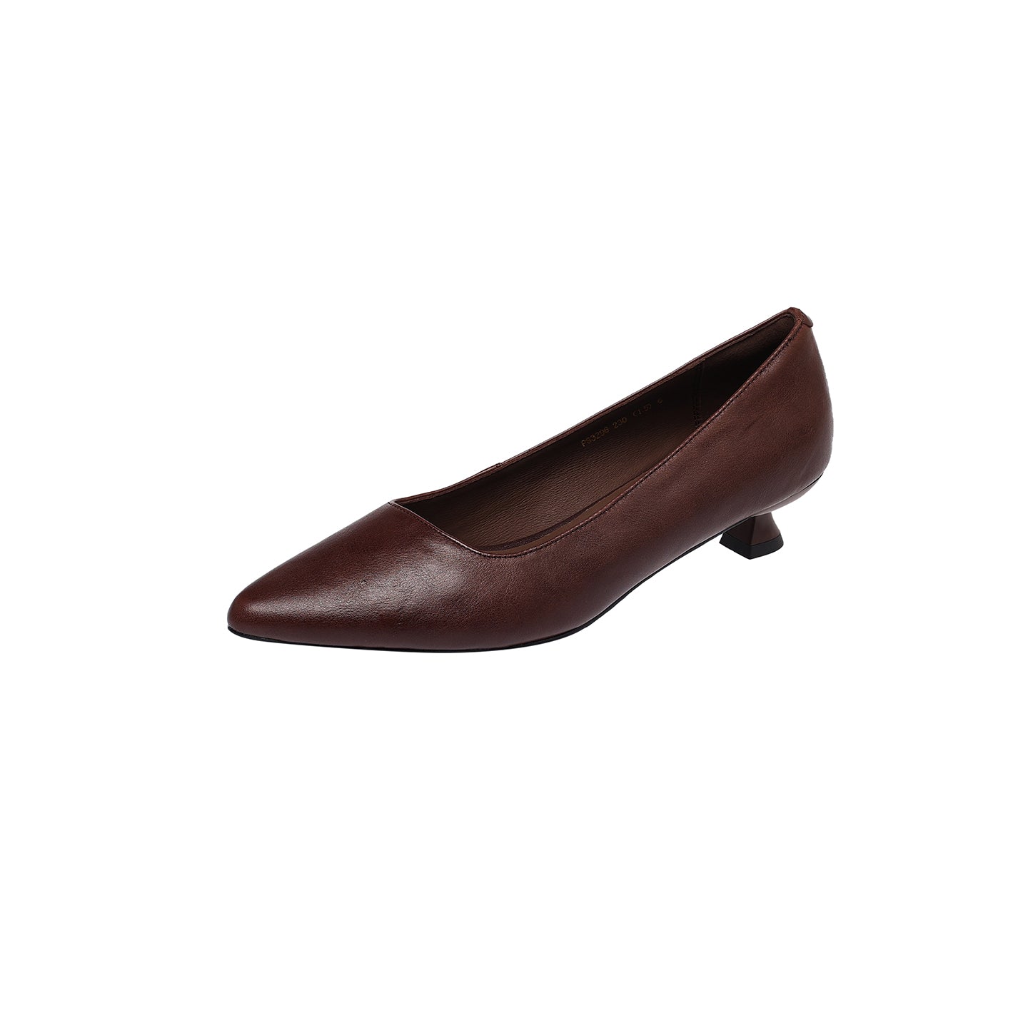 Sarah Express Pointed-Toe Cowhide Kitten Heel Pumps