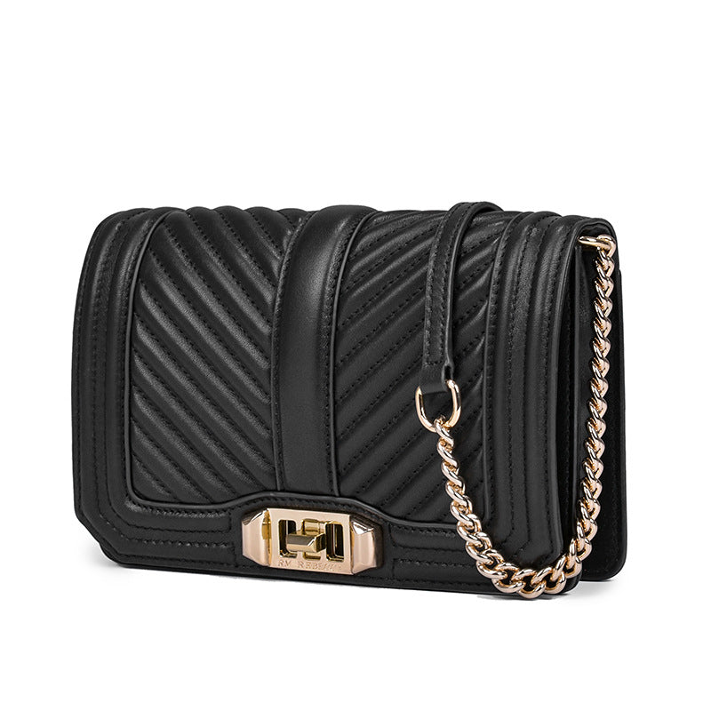 Sarah Express Rhombic Quilted Chain Shoulder Bag