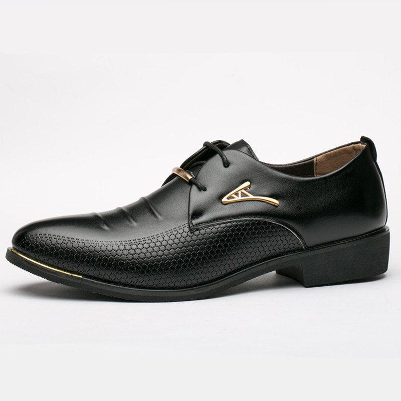 Sarah Express Classic Pointed Toe Formal Dress Shoes Black
