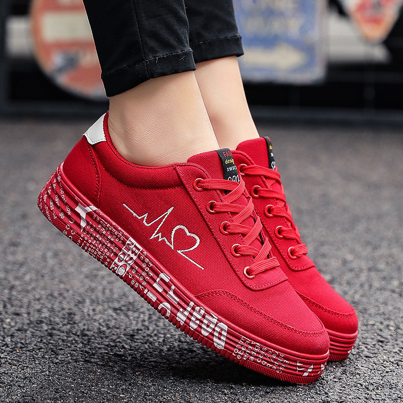 Sarah Express Love Print Unisex Canvas Sneakers
