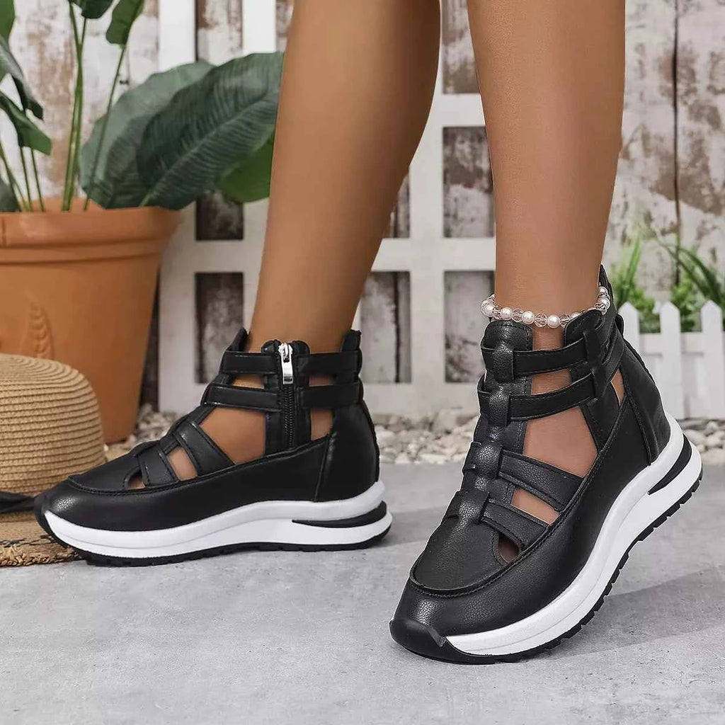 Sarah Express Women's Cutout Platform Sneakers