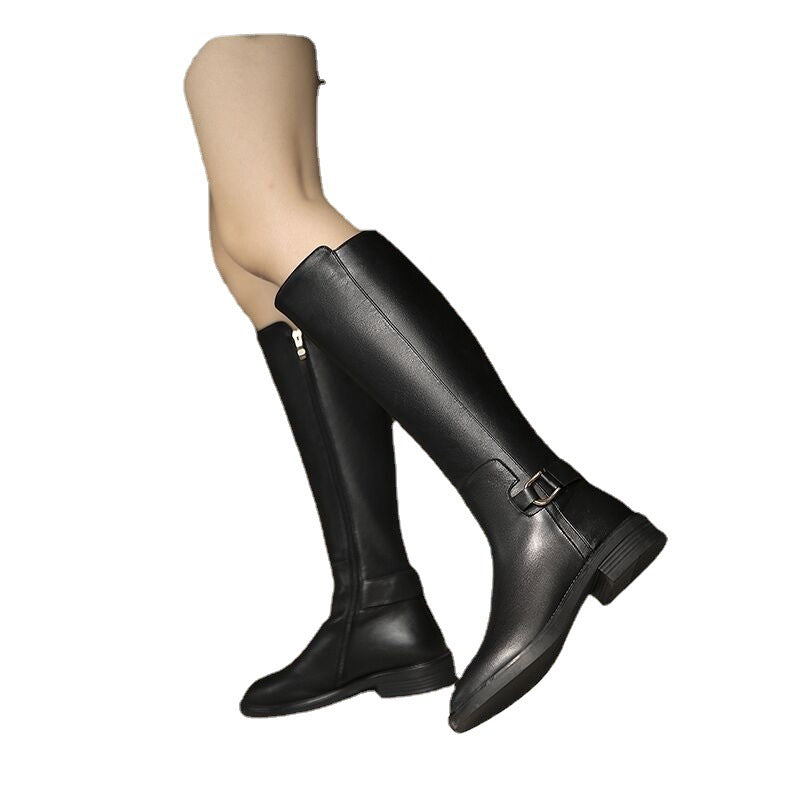 Sarah Express Women's Classic Black Knee High Boots