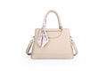Sarah Express Structured Crossbody Tote with Bow Detail Beige Apricot