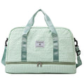 Sarah Express Ruched Travel Duffle Bag With Wet Compartment Green
