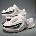 Sarah Express Sculpted EVA Lightweight Beach Clogs White And Black