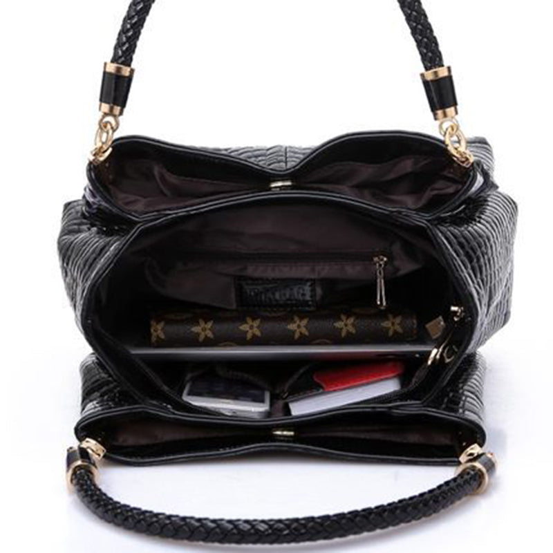 Sarah Express Crocodile Pattern Structured Shoulder Bag