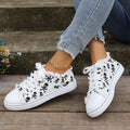 Sarah Express Women's Graffiti Print Low-Top Sneakers White