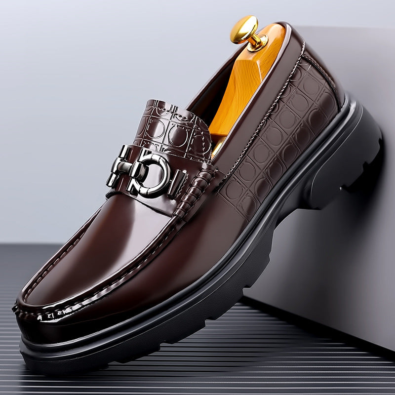 Sarah Express Men's Retro Platform Business Loafers