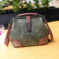 Sarah Express Structured Hexagon Detail Shoulder Bag Green