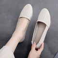 Sarah Express Women's Cowhide Leather Wedge Loafers White