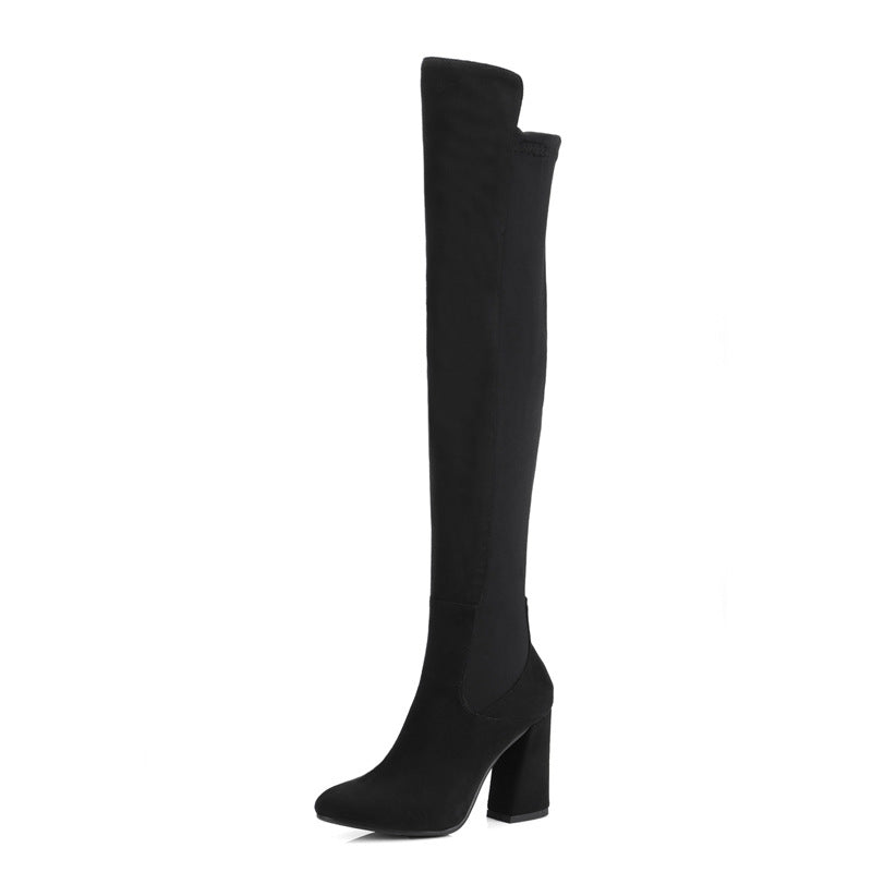 Sarah Express Over The Knee Stretch Boots black