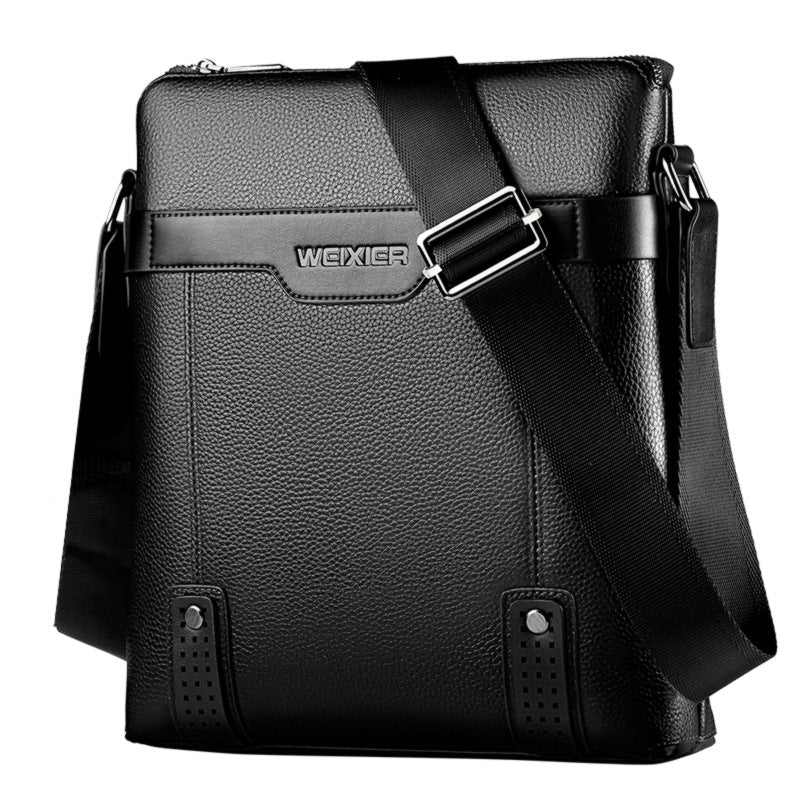 Sarah Express Structured PU Leather Men Messenger Bag Black