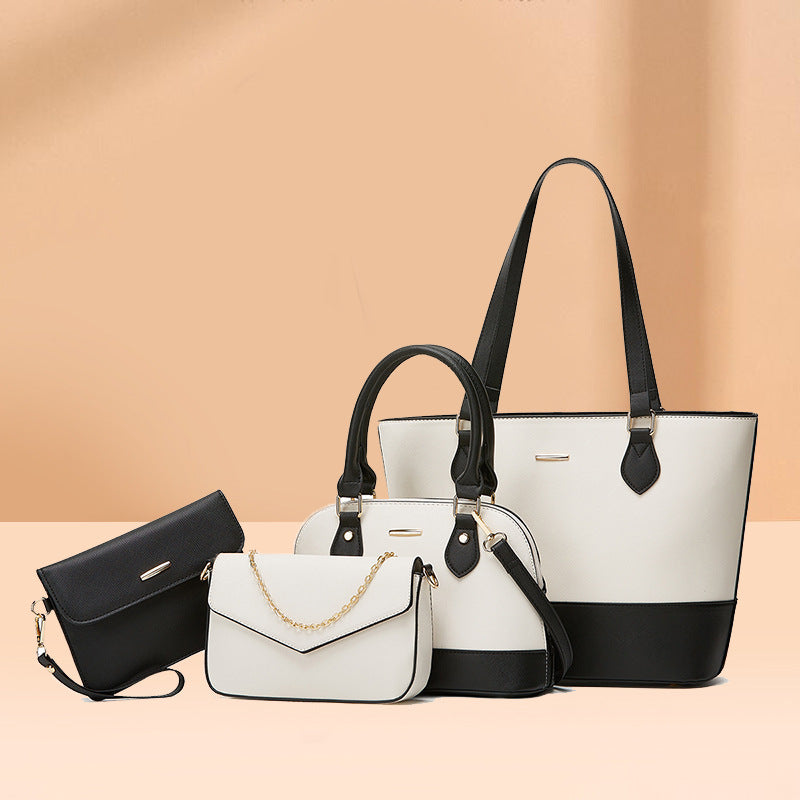 Sarah Express Structured PU Leather Tote Bag Set