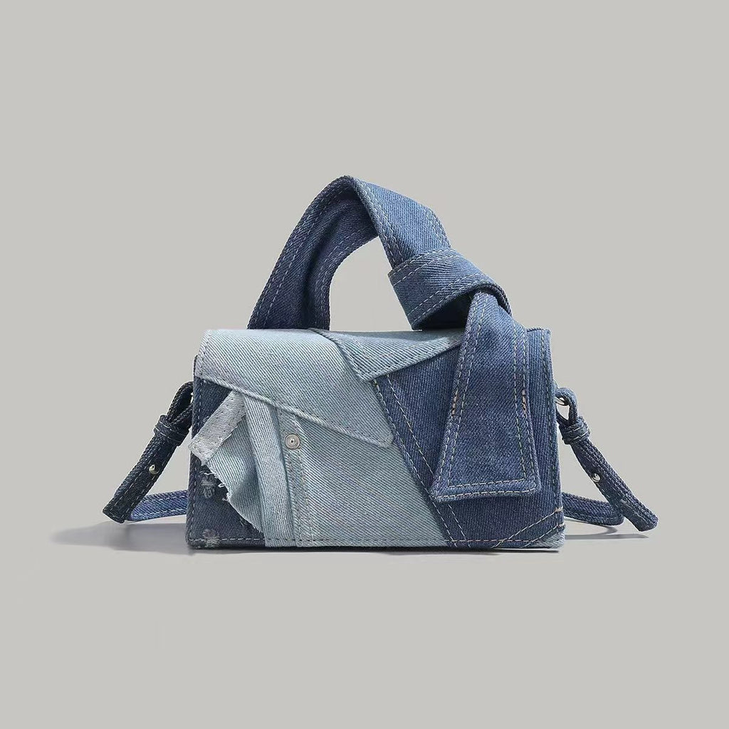 Sarah Express Denim Patchwork Crossbody Shoulder Bag
