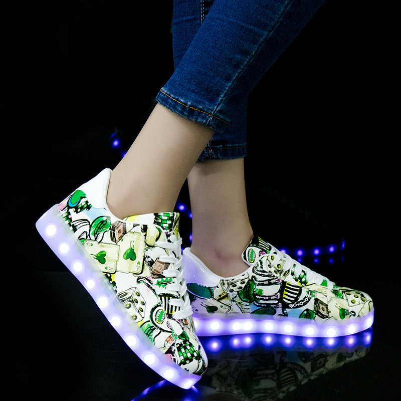 Sarah Express Unisex Fluorescent Lace-Up Platform Sneakers