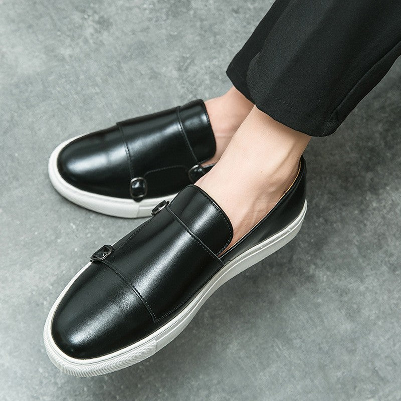 Sarah Express Men's Double Buckle Slip-On Loafers