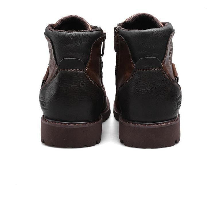 Sarah Express Men's Lace-Up Side Zipper Work Boots