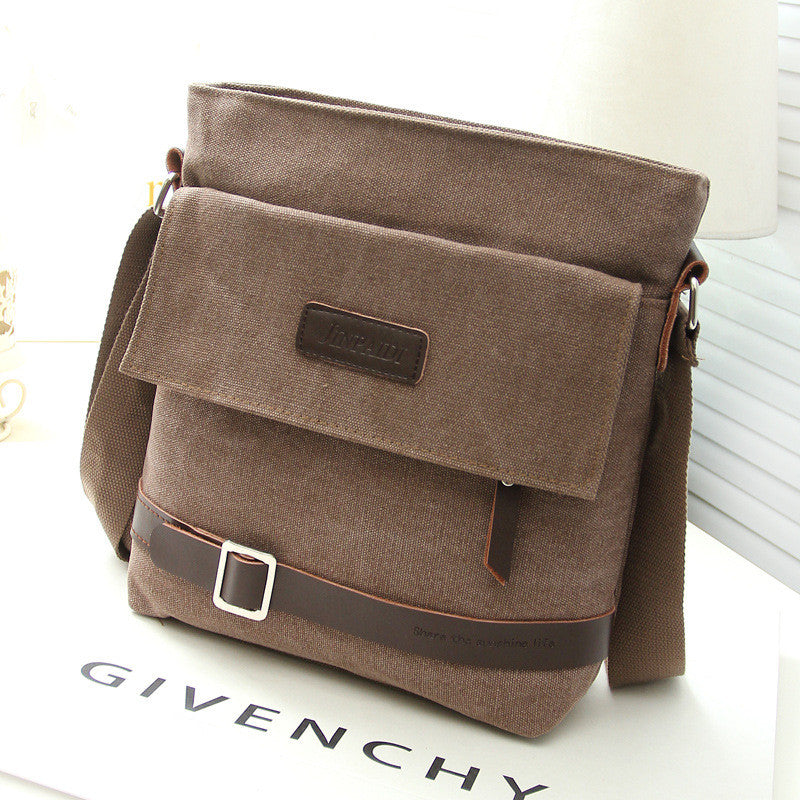 Sarah Express Casual Canvas Crossbody Shoulder Bag Brown