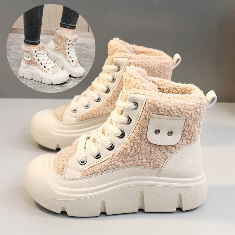 Sarah Express Lace-Up Cashmere Lined High-Top Snow Boots