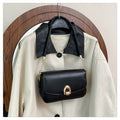 Sarah Express Minimalist PU Leather Crossbody Shoulder Bag Black
