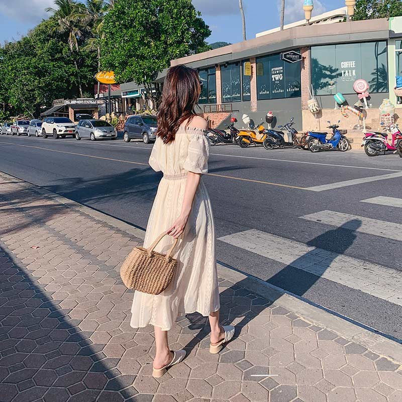 Sarah Express Hand-Woven Straw Drawstring Bucket Bag