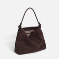 Sarah Express Large Capacity Genuine Leather Shoulder Bag Brown 37X30X12CM