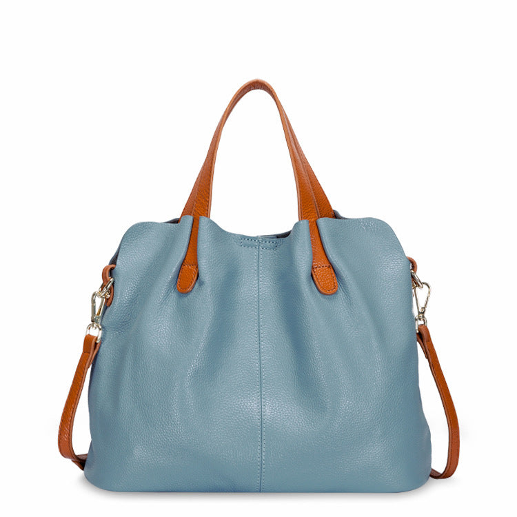Sarah Express Structured Leather Tote Shoulder Bag