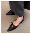 Women's Bow-Knot French Cutout Flat Shoes – product detail alternate view