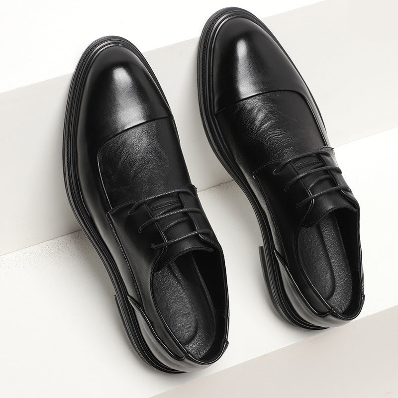 Sarah Express Men's British Style Pointed Dress Shoes Black