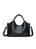 Sarah Express Structured Soft Leather Crossbody Handbag Black