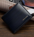 Sarah Express Compact Men's Three-Fold Wallet Blue