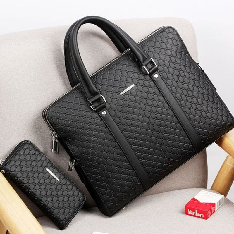 Sarah Express Embossed Leather Business Briefcase