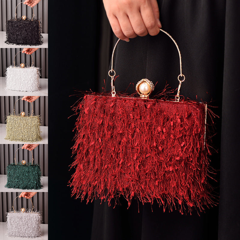 Sarah Express Structured Tassel Crossbody Evening Handbag