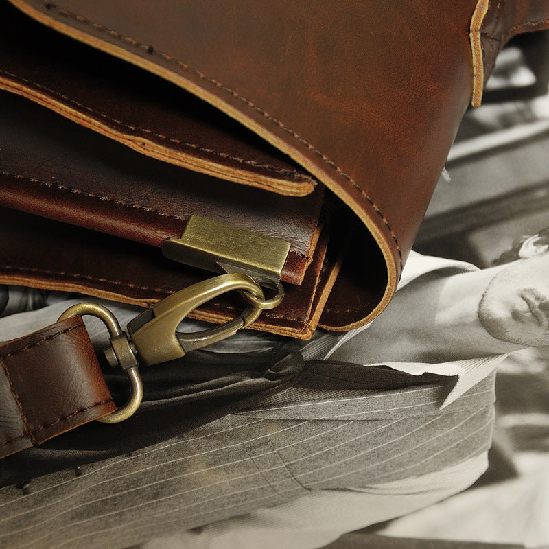 Sarah Express Classic Leather Briefcase Business Shoulder Bag