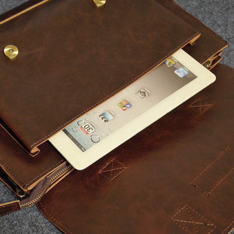 Sarah Express Classic Leather Briefcase Business Shoulder Bag
