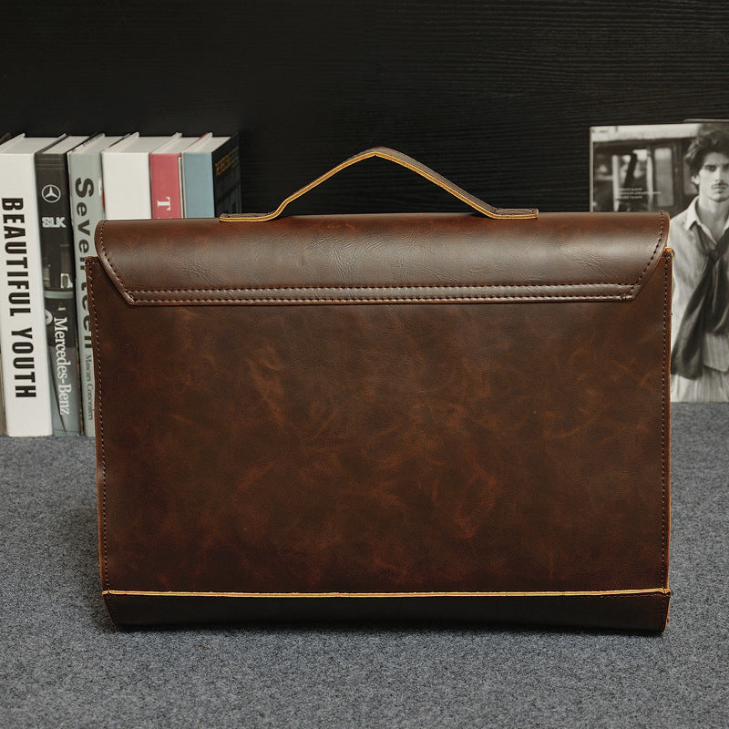 Sarah Express Classic Leather Briefcase Business Shoulder Bag