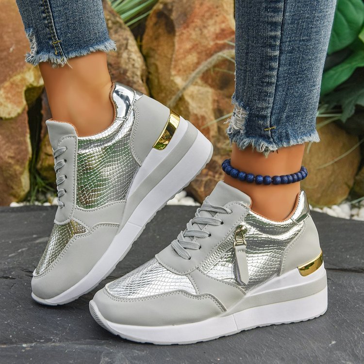 Sarah Express Women's Wedge Platform Sneakers