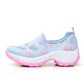 Sarah Express Flyknit Rocker Sole Walking Sneakers Moonlight camouflage