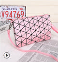 Sarah Express Geometric Rhombic Pattern Shoulder Bag Pink