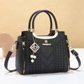 Sarah Express Embroidered Thread Structured Crossbody Bag Black
