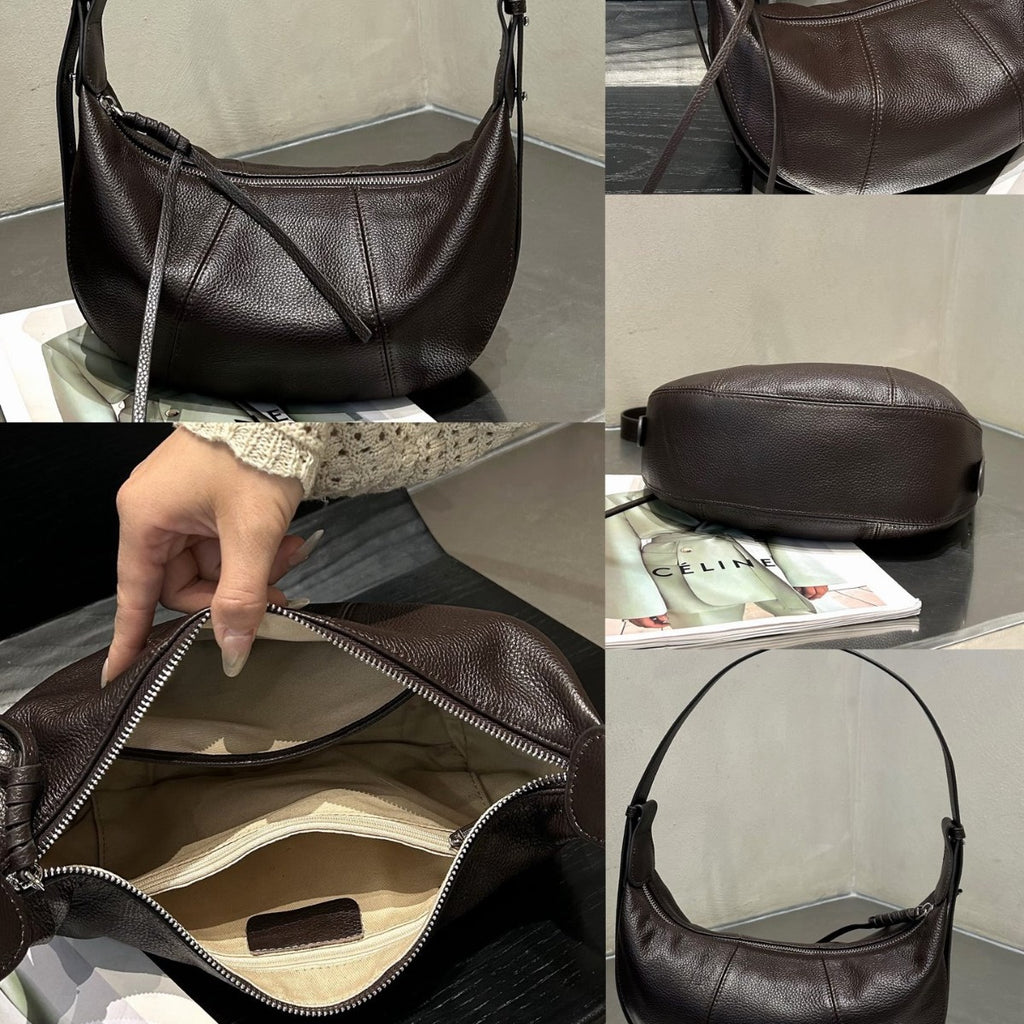 Sarah Express Top-Grain Cowhide Dumpling Crossbody Bag