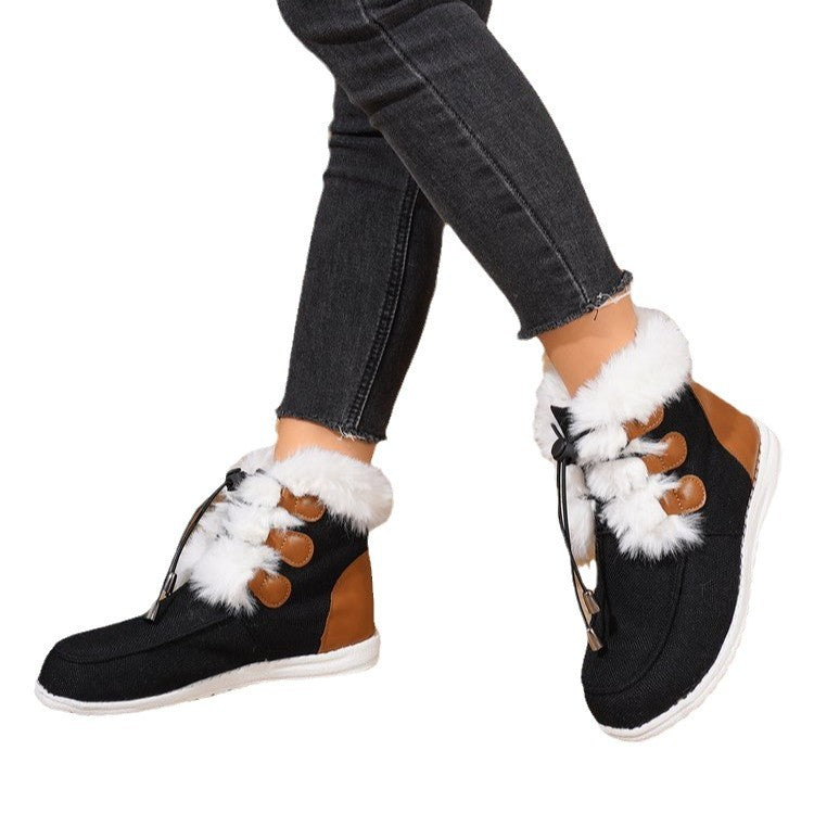 Sarah Express Plush Lined Round Toe Winter Boots